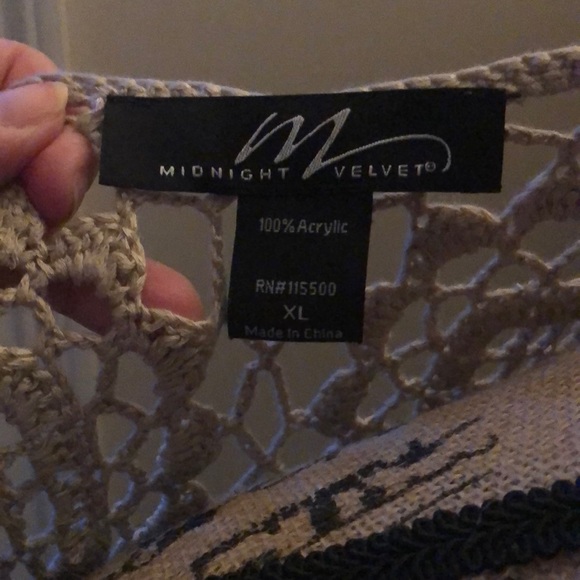 NWOT beige sweater. Perfect with cami! Sz XL - Picture 2 of 2